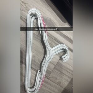 White and Pink Plastic Hangers(Ships from OR)